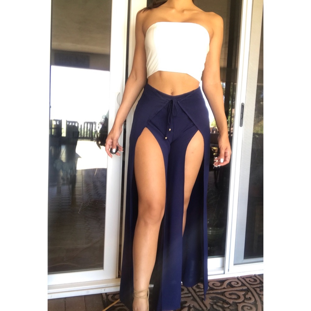 Flowy High-Slit Pants